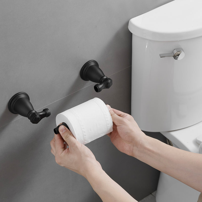 4 - Piece Bathroom Hardware Set, Matte Black