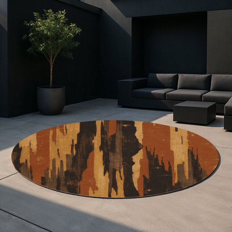 Tapis intérieur et extérieur Mirage Splendor, Rond 5 pi