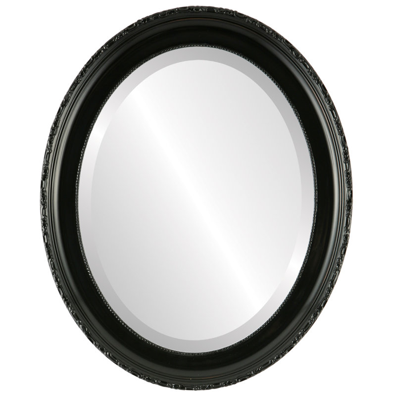 Miroir décoratif biseauté Reposa, H 23 po x l 19 po, Lin blanc