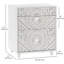 Table de chevet, table de chevet avec 2 tiroirs, style Mid-Century, blanc