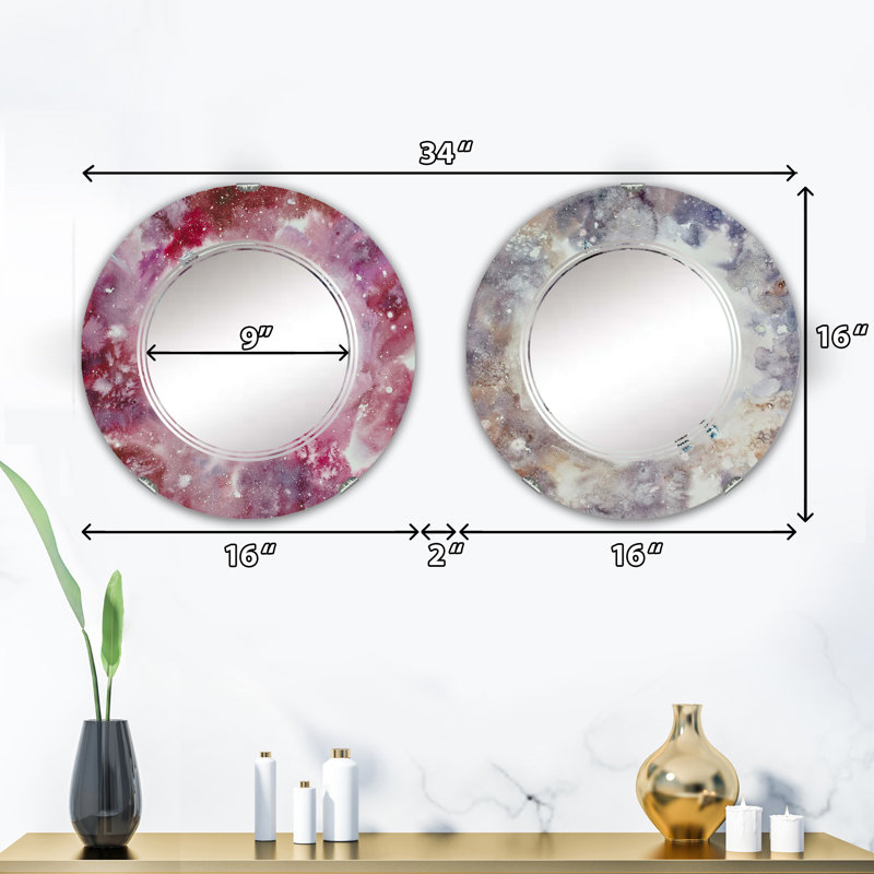 Ensemble de 2 miroirs sans cadre