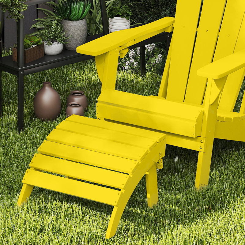 Repose-pieds pliable en plastique PEHD Adirondack, Blanc
