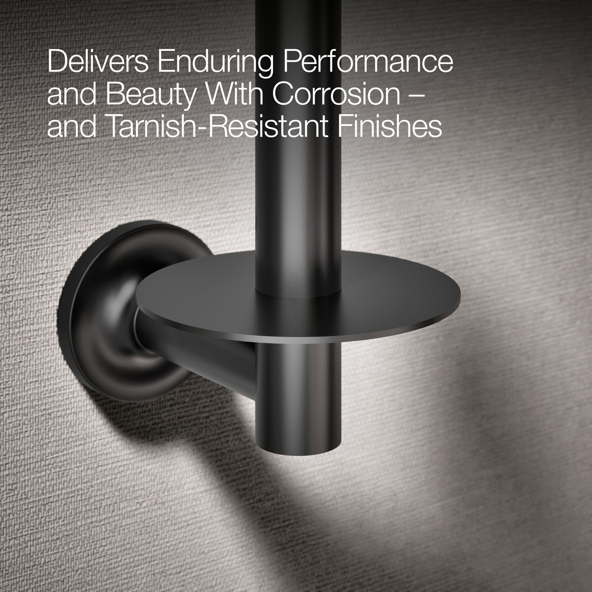Purist Vertical Toilet Paper Holder, Wall-Mount Bathroom Toilet Paper Holder, Matte Black