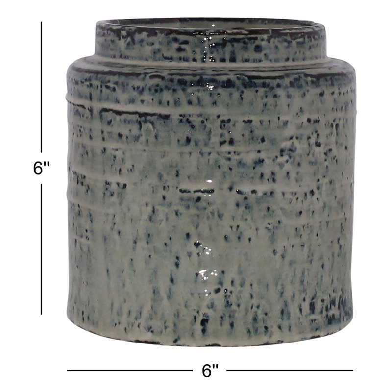 Vase de table en céramique 6 "Gainz Indigo
