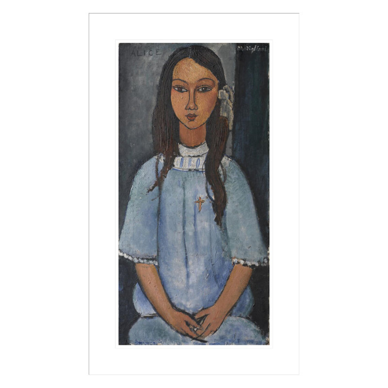 Alice par Amedeo Modigliani - estampe numérique encadrée, H 29,5 po x l 18,01 po