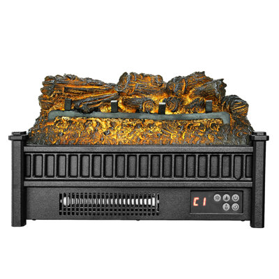 Electric Fireplace Log Heater 20 Inch 1500W Fast Heat 5 Color Options Flame Brightness Timer Remote Control Precise Temperature Multiple Features