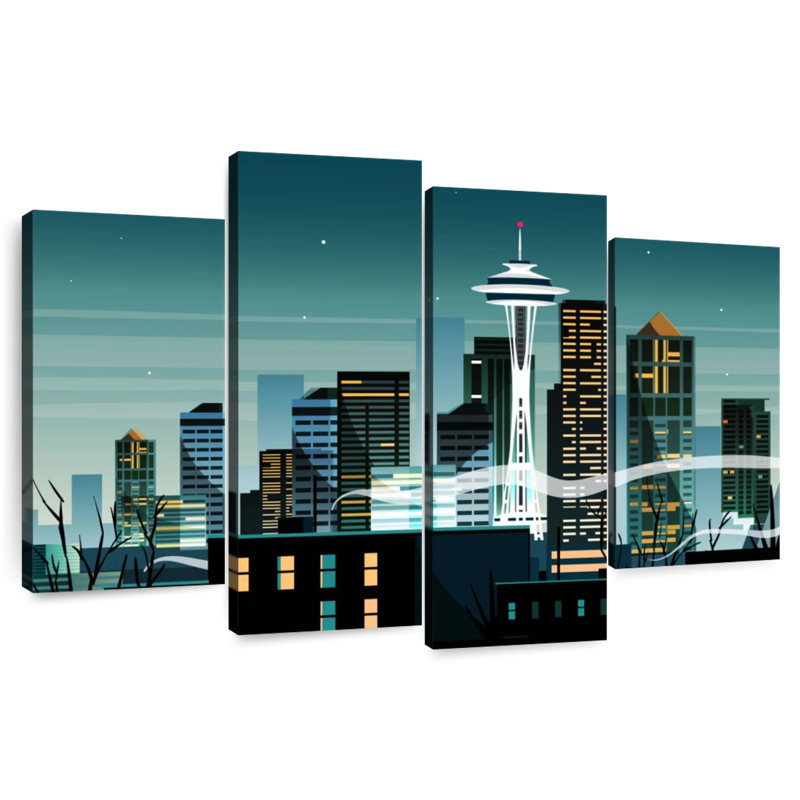 Sirci Seattle Sireci Nightscape, H 27 po x l 43 po