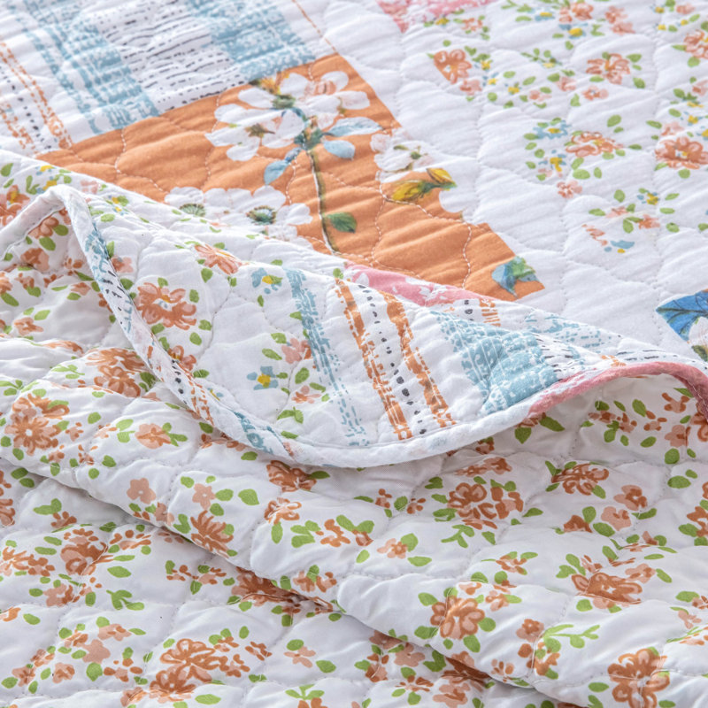 Greenland Home Fashions Everly Blue 3-Piece King Size Quilt Set 105x95 + 20x36 (2), King Quilt + 2 King Shams