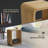 Modern Solid Wood End Table with Open Cube Storage, Natural Finish-680984799