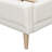 Upholstered Platm Bed With Wingback Headboard-378184987