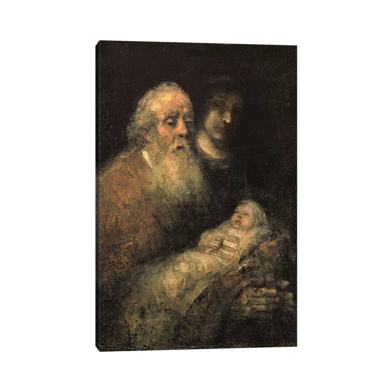 Simeon In The Temple, 1669 by Rembrandt Van Rijn - Painting on Canvas, 66.04cm H x 45.72cm W x 3.81cm D, Wrapped Canvas