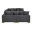 Canapé-lit modulaire à large assise en velours côtelé-1141690347