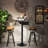 Pompen Round with Iron Base Dining Table