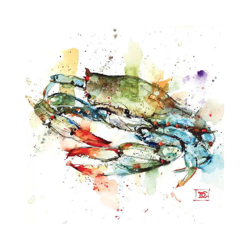 " Blue Crab " by Dean Crouser, 12" H x 12" W x 0.75" D