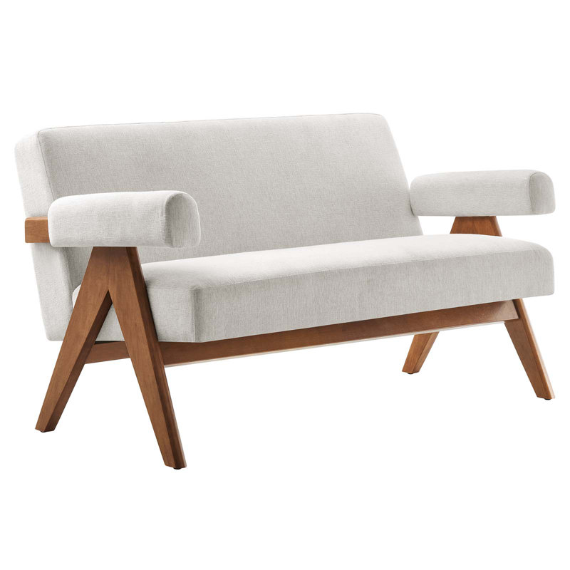 Modway Lyra 59'' Loveseat, Ivory Revolution Performance Fabrics
