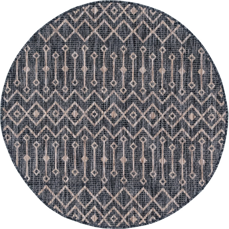 Leyla Geometric Indoor Rug, Round 4'1"
