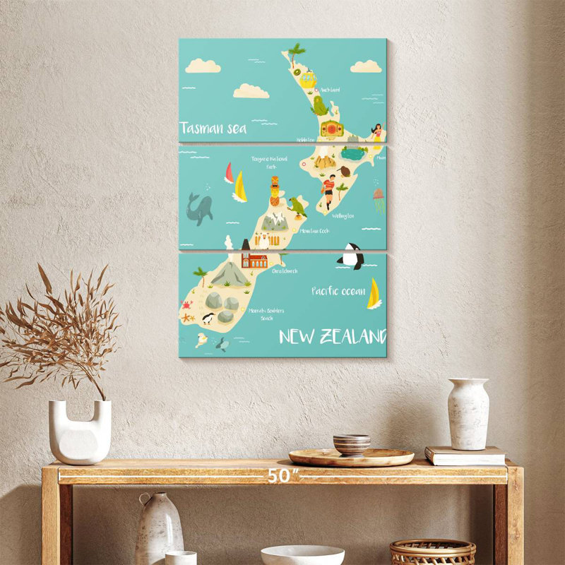 Carte pour enfants Keiri, Nouvelle-Zélande, H 38 po x l 24 po