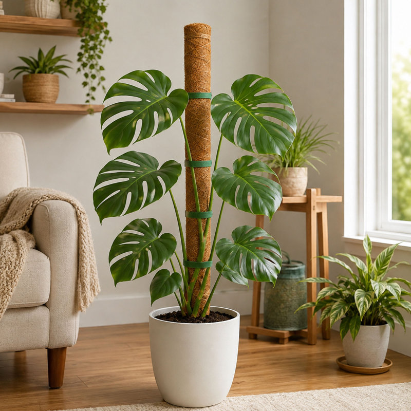 Ensemble de 4 tuteurs empilables de 40 cm en fibre de coco pour plantes grimpantes
