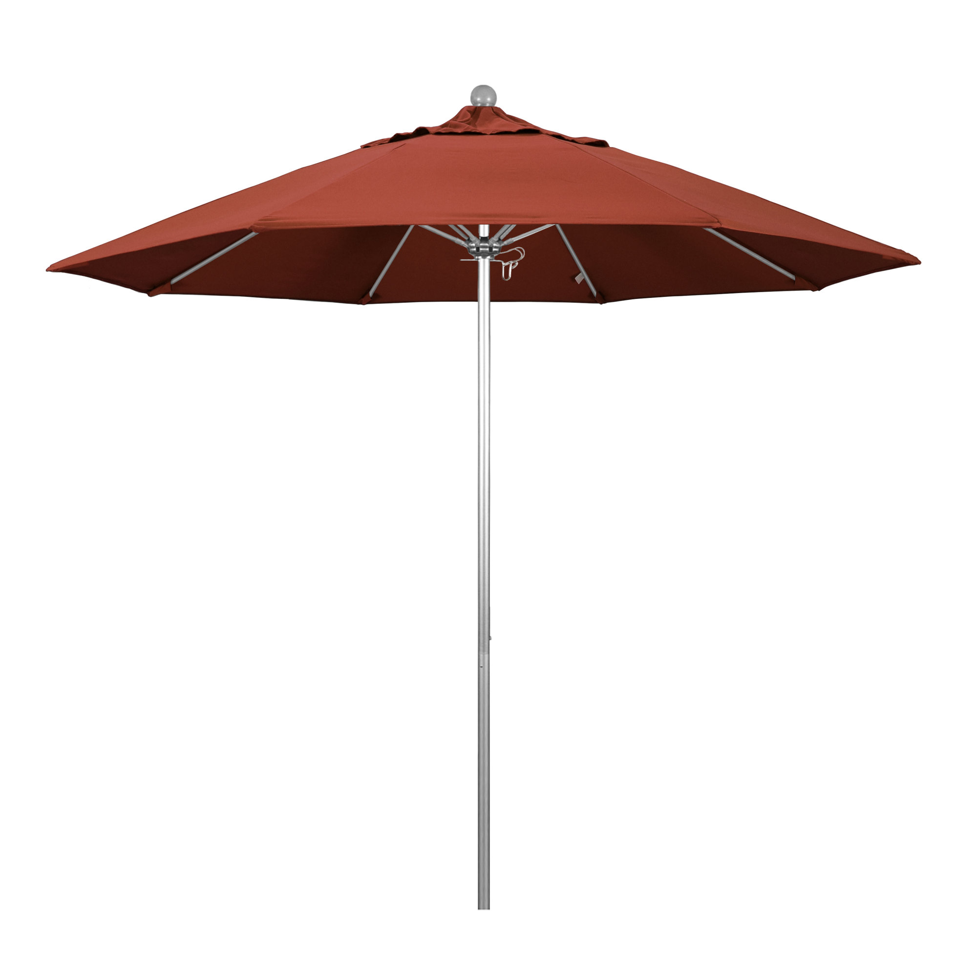 Maria 108'' Sunbrella® Outdoor Umbrella, Canvas Terracotta Sunbrella® Canvas, Silver