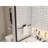 Bath Tub Shower Door 3458 With Clear Tempered Glass And Towel Bar - Matte Black Bathroom Use 180 Degrees Hinged Seal Strip To Keep Water From Splashing Out Of Safe Reliable Pivot Screen 1/4" Stand-121166515