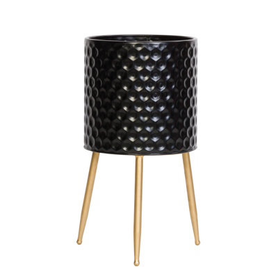 Jailenne Metal Planter with 3-Leg Metal Base