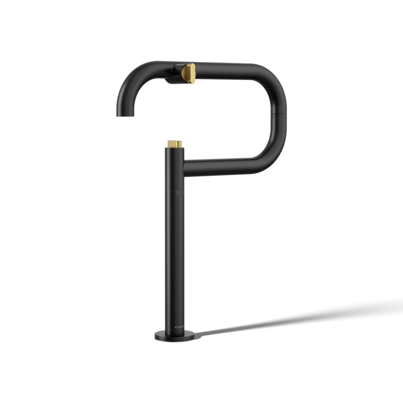 Components Deck-Mount Pot Filler, Brass Matte Black