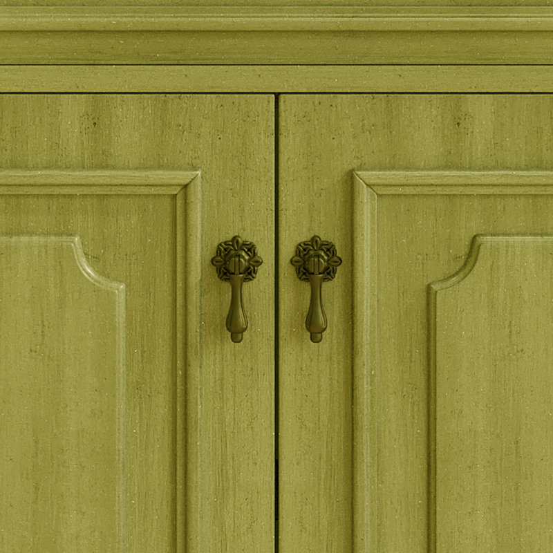 Meuble-lavabo simple 31 po avec lavabo en céramique Rustic, Vert