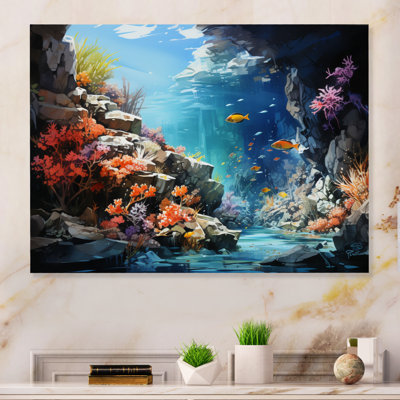 Aquariums Marine Wonders III - impression sans cadre sur métal