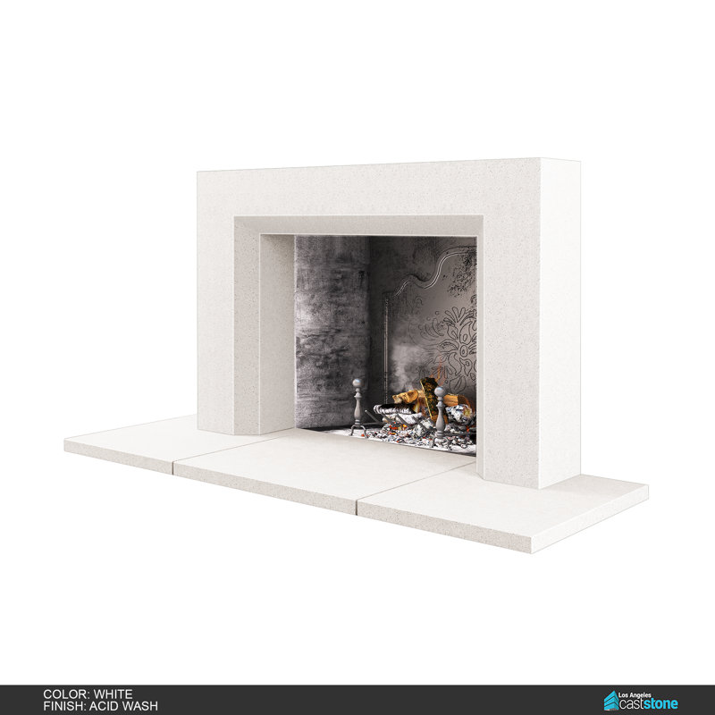 Miami Fireplace Surround, Acid Wash White