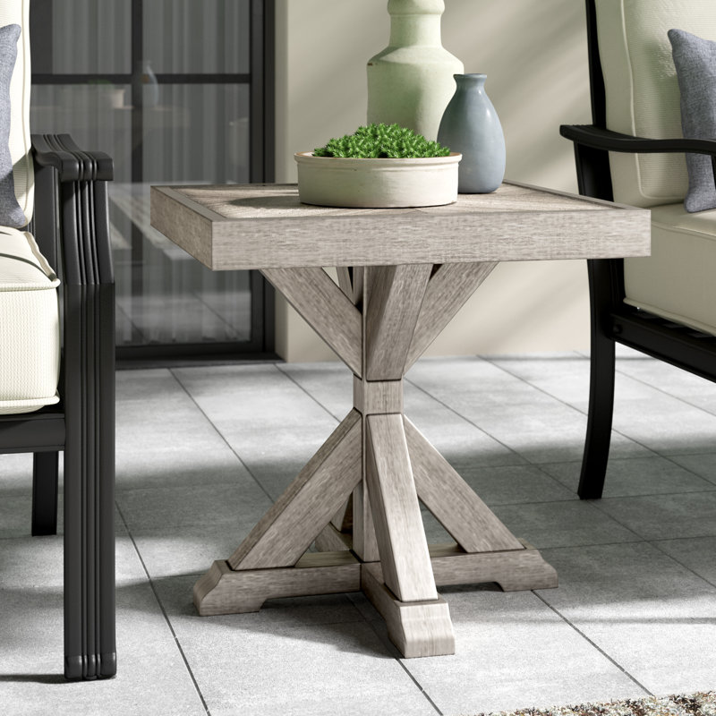 Danny Square Metal Outdoor Side Table , 22.25'' in. W 22.25'' in. D