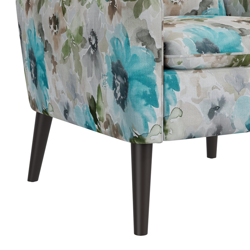 Maisel Upholstered Armchair, Blue Polyester