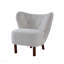 Fauteuil d'appoint en sherpa blanc