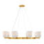 Lustre 8 lumières Isla Blanca en laiton chaud par Breegan Jane