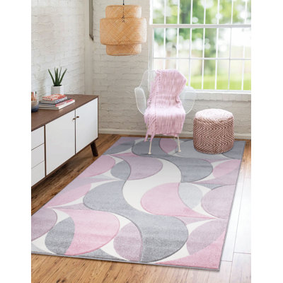 Karlotta Geometric 60cm X 110cm Area Rug