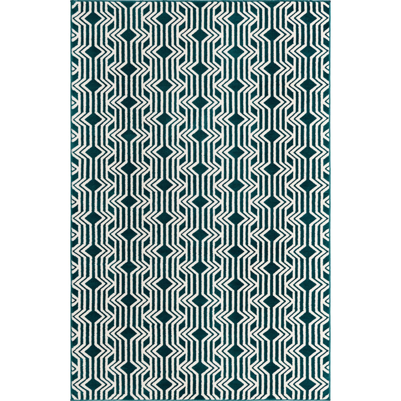 Geometric Indoor Rug, Rectangle 5'3" x 8'