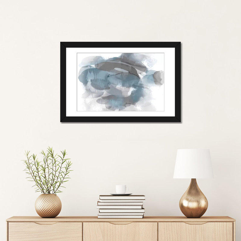 «Flow I», impression sur toile, H 16 po x l 24 po x P 1 po, Toile tendue, Blanc