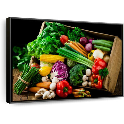 Crate Of Vegetables Canvas Print