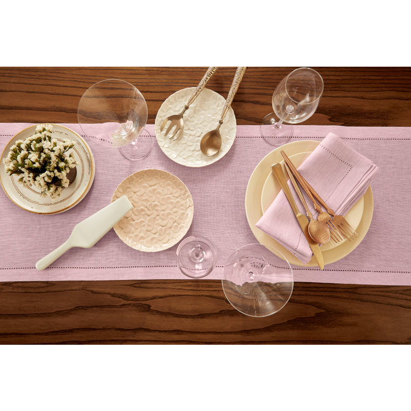 Milan - 100% Pure Linen Table Runner, Bubblegum Pink, 90" x 14"
