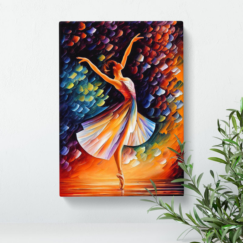 Ballerina Dancer No.4 - Wrapped Canvas Painting, 76cm H x 50cm W x 3cm D