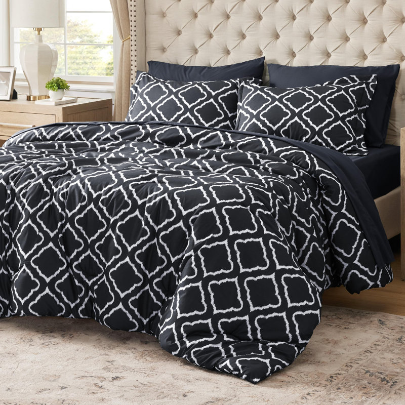 Édredon léger à motif quadrilobe, Édredon double et 6 pièces supplémentaires