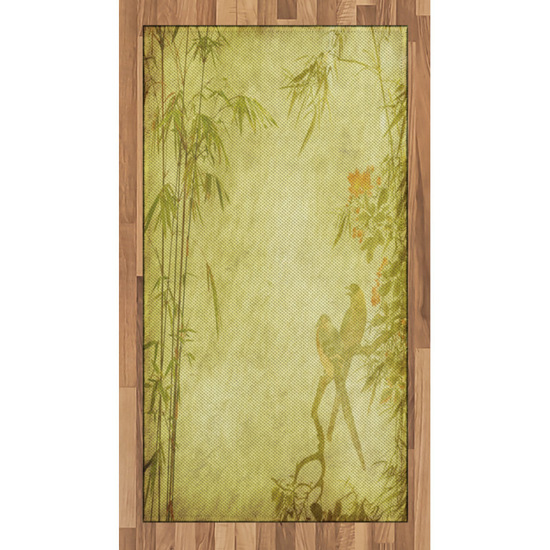 Asian Themed High Density Long Fiber Poly Threads Decorative Area Rug Carpet, Rectangle 2'7" x 5'