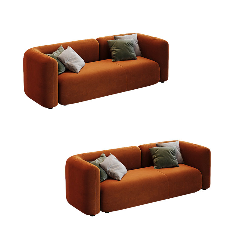 Causeuse Modern, Flanelle orange foncé