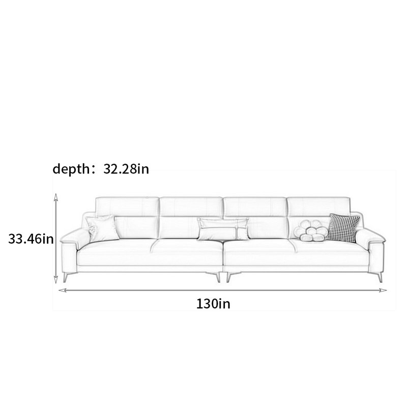 Nieves, H 33,46 po x l 130 po x P 32,28 po