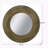 Round Gold And Black Wooden Accent Mirror