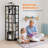 360° Rotating 4-Tier Square Bookshelf, Corner Bookcase Tower for Home, Living Room, Study, Bedroom-1221013474