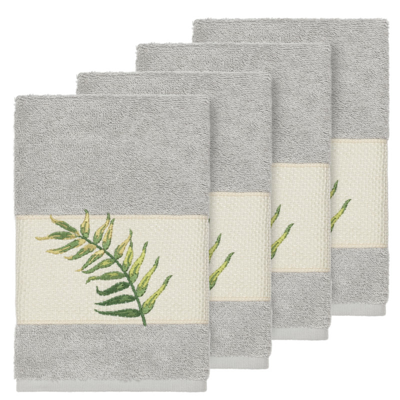 Zoe Turkish Cotton Hand Towel, Light Gray