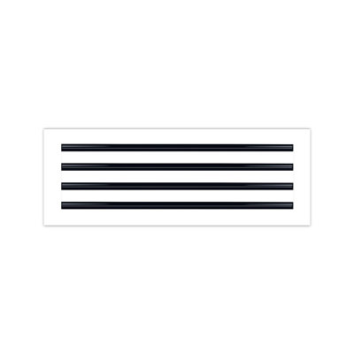 BUILDMART - 8x8 Modern AC Vent Cover - Decorative Black Aluminum Air Vent Standard Linear Slot Diffuser Heating Cooling Register Grille Ceiling Walls Flo - View #2