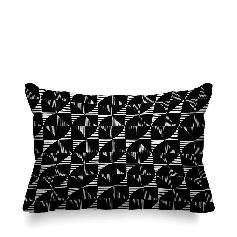 Housse et insert de coussin d'extérieur, Noir