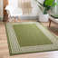 Greek-Key Green Cream Non-Slip Polypropylene Area Rug — Washable Door Mat & Hallway Runner for Living Room, Kitchen & Bedroom-1487232601