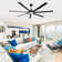 7 - Blade Modern Industrial Extra Large Ceiling Fan with Dimmable 3CCT LED Lights and Remote Control